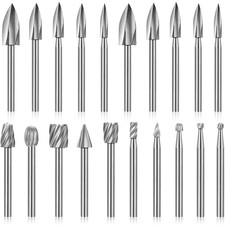 20-Piece Wood Carving Tools Set - Includes HSS Engraving Drill Accessories  HSS