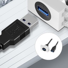 USB3.0 Female to Male Flush Panel Mount Speed Data Transfer for Multiple Devices