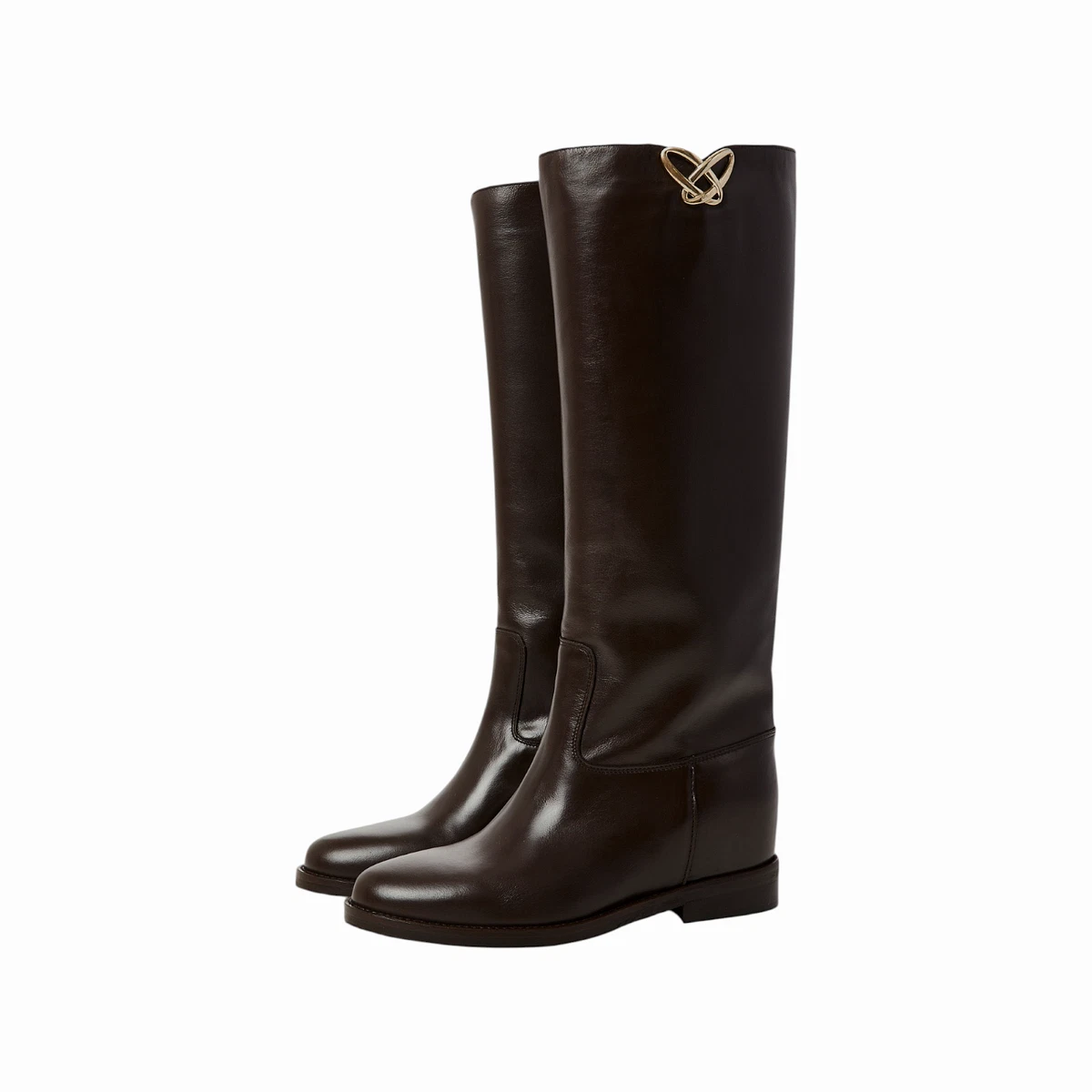 Bottes Ovye CR6110 - Cuir Crosta Ingrassato Couleur Testa Di Moro, Neuves Avec Boîte
