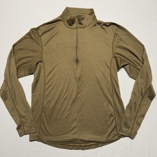 ORC Industries L1 Long Sleeve Top Base Layer 1/2 Zip Sz L Tactical PCU Coyote