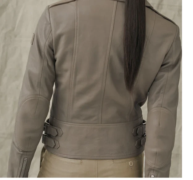CHAQUETA DE CUERO BELSTAFF Taupe MARVINGT Talla 42 EE. UU. Talla 4-6 Foto 4 de 4