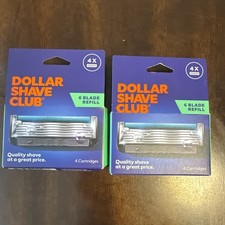 2 Boxes Dollar Shave Club 6 Blade Razor Refills