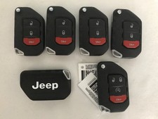 Lot 6 Oem Jeep Flip Smart Key 3 4 Button Remote Start Fob 0ht1130261 Used Mint