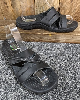 Skechers Damen-Ledersandalen schwarz UK 7 Outdoor Lifestyle Riemchen Pantoletten