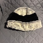 Pandemonium Seattle Womens Ultra Soft Faux Fur Cuffed Hat Black Gray Beanie — photo 7