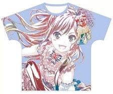 BanG Dream! Lisa Imai Ani-Art Full Graphic T-Shirt Blue Unisex M Vol.2