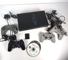 Sony Playstation 2 PS2 Fat SCPH-30001 Console + 8 Games . Bundle / Tested Works