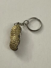 Rich Tasty Signed Brass Mini Peanut Pocket Knife Keychain C43