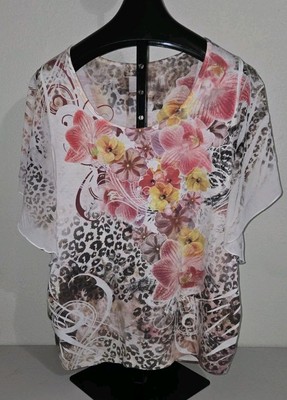 Comfy Cute  Lavish Plus Size 2X Pullover Knit Tunic Top Sheer Flutter Sleeves