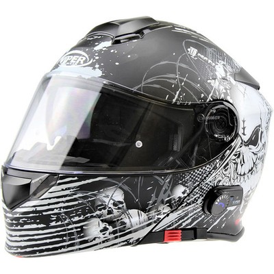 ViPER RS-V171 Blinc Bluetooth Klapphelm Flip-Front Motorradhelm - Matt Skull
