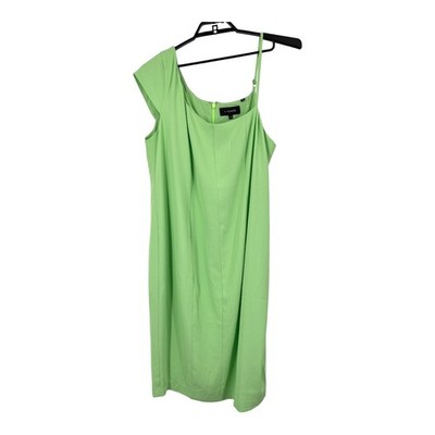 11 Honore dress Solange one shoulder midi light green size 18