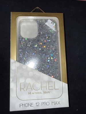 RACHEL ROY, iPhone Pro Max 12,  Bling Silver Glitter, Cute Phone Case Cover