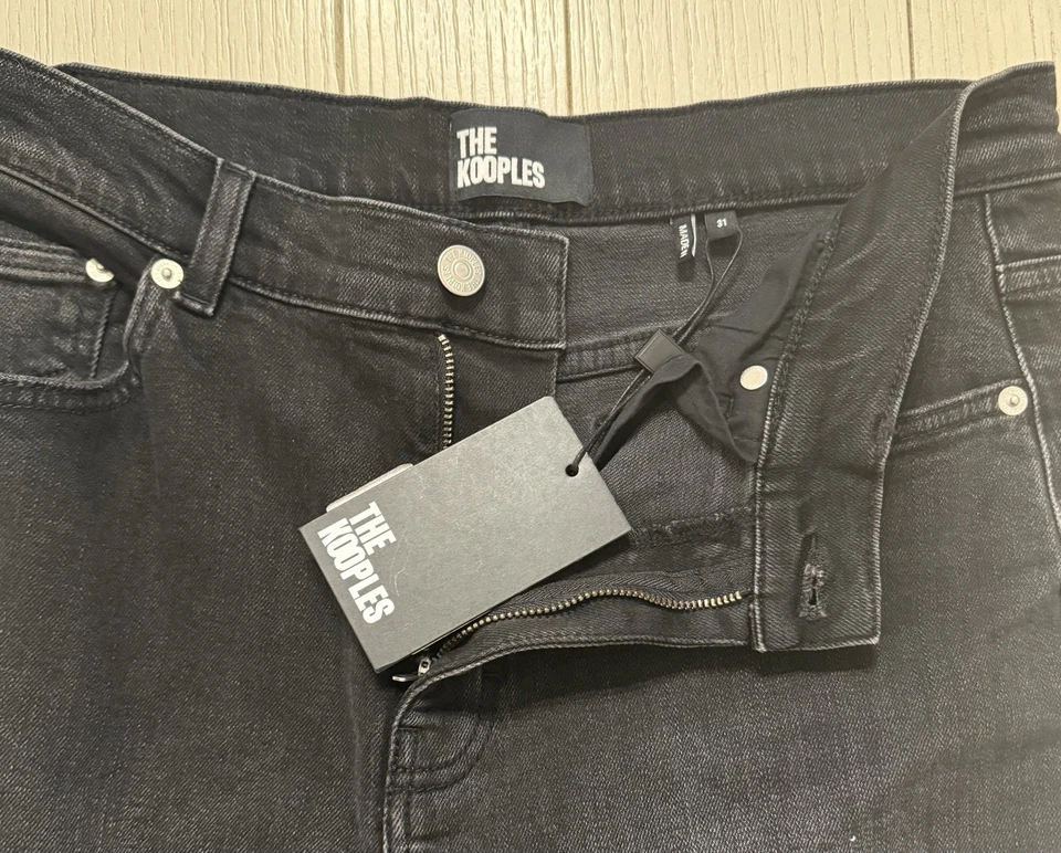 Jeans The Kooples negros esculpidos unisex talla 31 nuevos con etiquetas $275 Foto 3 de 4