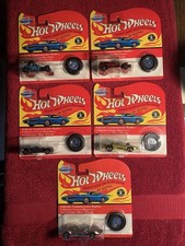 Lot Of 5 1993 Hot Wheels Vintage Collection W/ Redlines On Card.