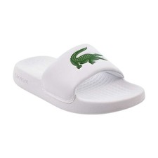 Lacoste Serve Slide 1.0 Little Kids' Shoes White/Green 747CU0002-082