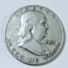 1952 D Franklin Silver Half Dollar-90%  Silver- Circulated Coin #7756