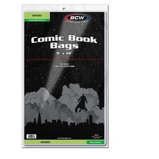 BCW Graded Comic Bags 100 Pack Resealable, Crystal Clear, AcidFree 9x14