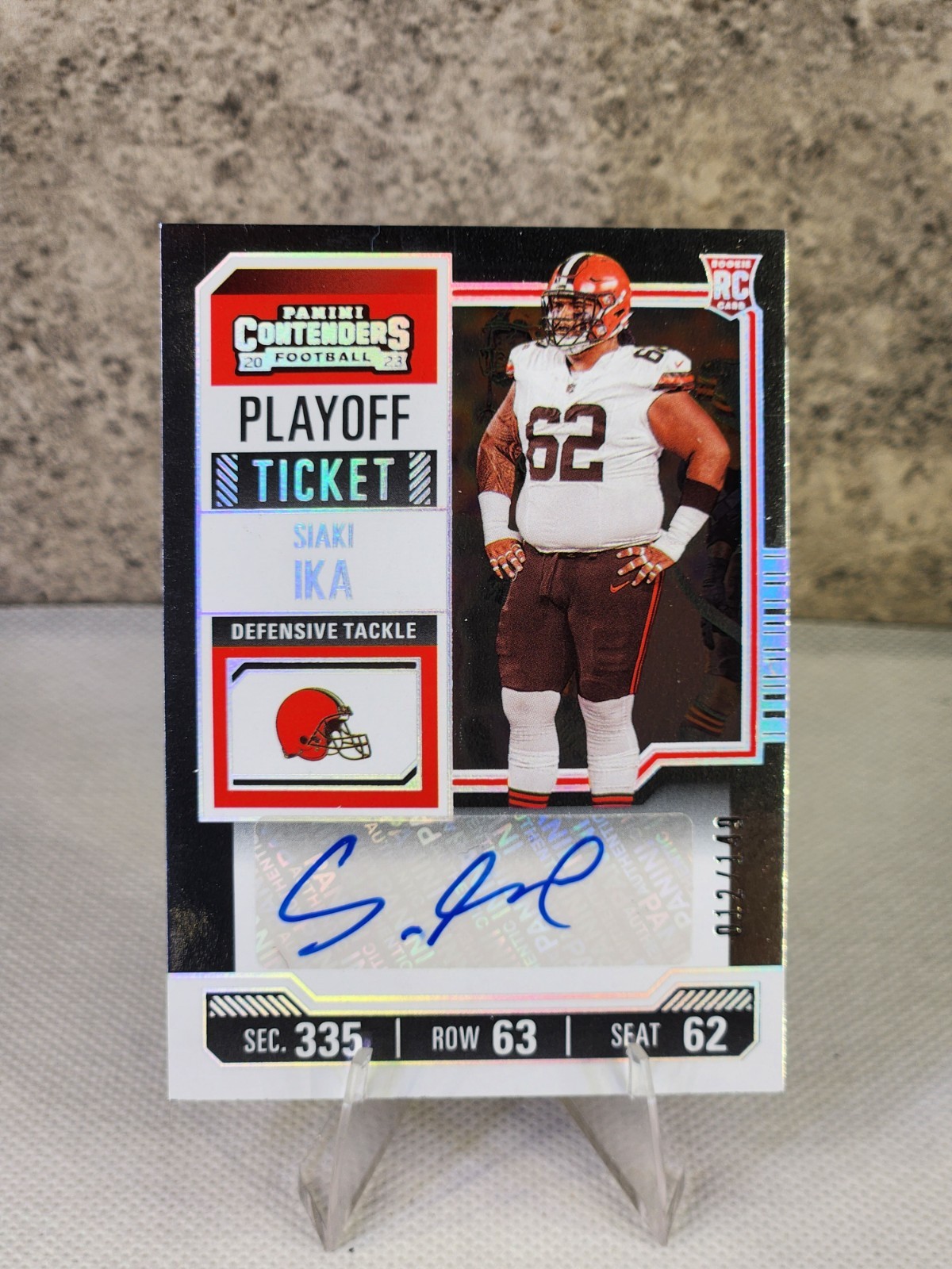 Siaki Ika Panini Contenders #182 Autograph Playoff Ticket