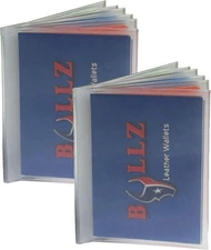 2 Pack Heavy Duty 6 Page Vinyl Insert for Bi-fold Tri-fold Wallet MADE IN USA