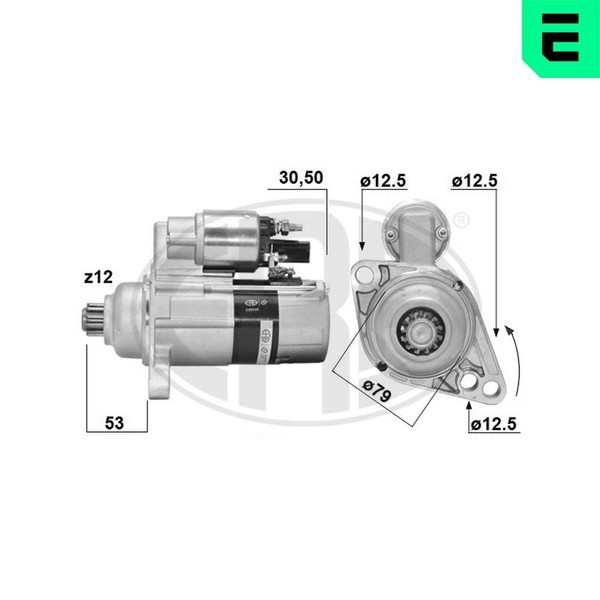 Anlasser Starter Era 220948A 12V FüR Vw Golf 7 5G1 BQ1 BE1 BE2 Variant BA5 BV5 5-image