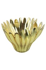 LEONARDO Dekoschale Gold Elegant Modern Kunststoff Blumendesign 8cm