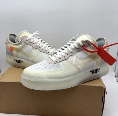 Nike Air Force 1 Low Off-White “The 10” White Sail AO4606-100 Size