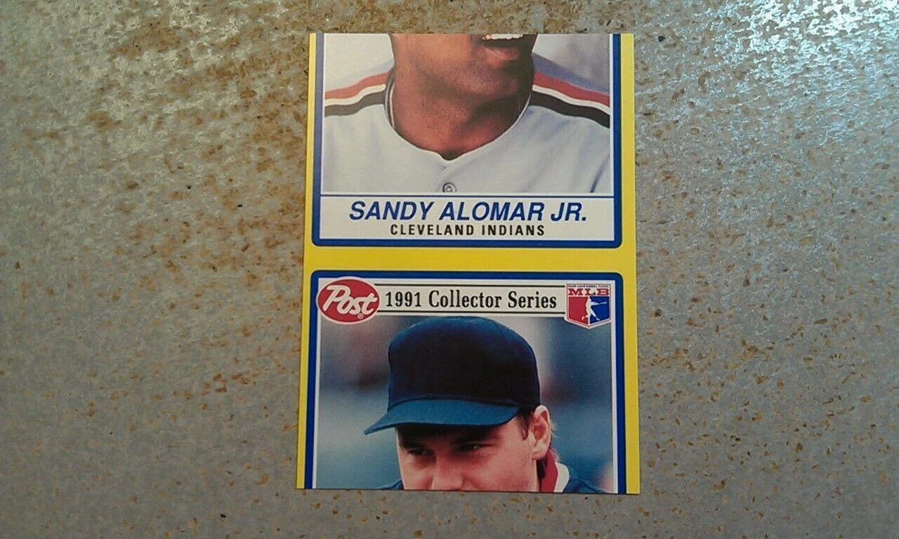 Sandy Alomar Jr Roger Clemens 1991 Post Collector Series Miscut RARE Oddball