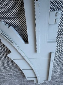 1x Lego Monorail Track Switch Old-Light Gray Left 2890 Unitron 6991 Lego Space