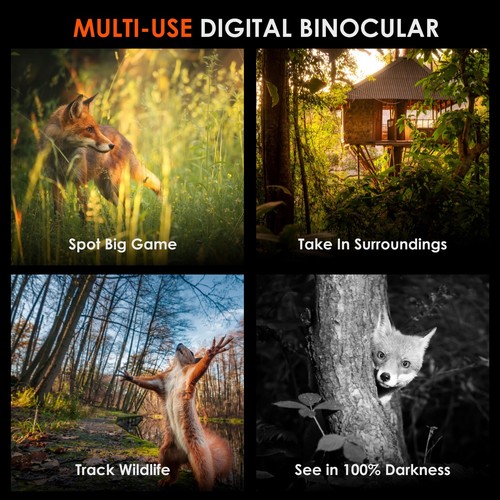 Rexing B1 Pro 4K IR Night Vision Digital Binocular - Picture 3 of 9