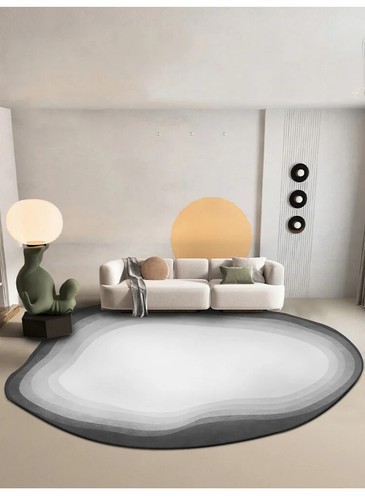 Living Room Plush Carpet Irregular Rugs Bedroom Oval Lounge Rug Soft Floor Mat - Picture 16 of 33