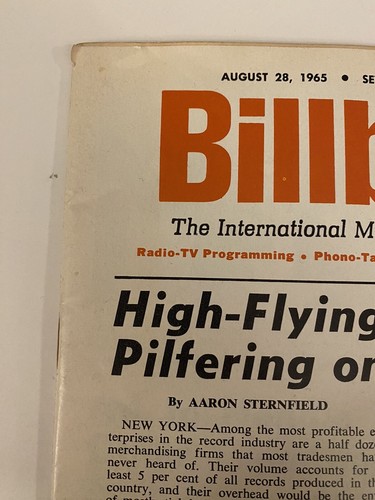 Billboard Magazine The Beatles Rolling Stones August 28, 1965 EX-EXMT - Picture 7 of 22
