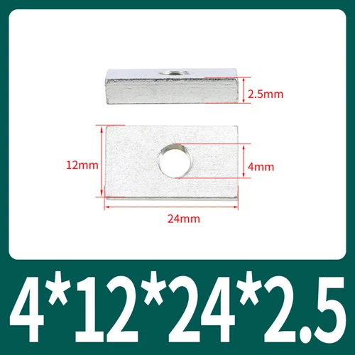 Rechteckige Vierkantmuttern Gleitblöcke für Alu Zubehör, mechanische Ausrüstung - Picture 16 of 73