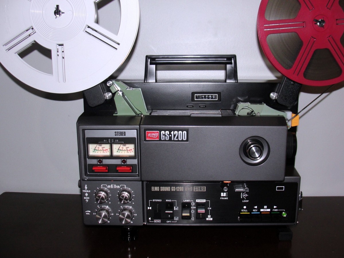 ELMO GS-1200 STEREO SOUND M &O Super 8mm film PROJECTOR