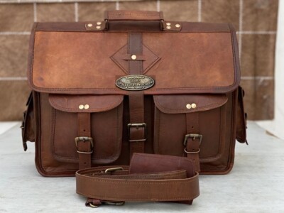 Men's Leather Messenger Briefcase Satchel Lightweight Best Bag