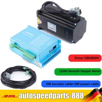 12NM Nema34 Motor Closed Loop Stepper Drive Kit L��fterk��hlung
