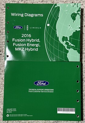 2016 Ford Fusion Lincoln MKZ Hybrid Energi Wiring Diagrams Service Manual  OEM