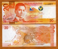 Philippines, 20 Piso, 2023, P-W230, UNC   New Bank Logo