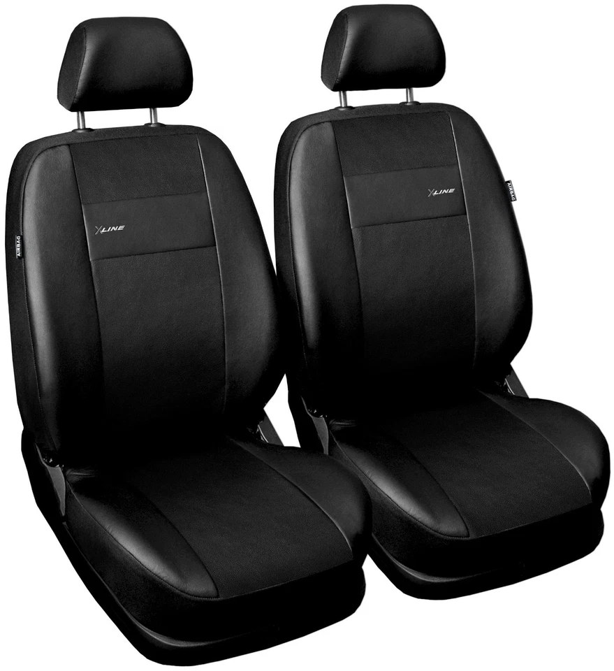 Fundas de asiento delanteras para Ford Cougar cuero sintético negro Foto 3 de 4