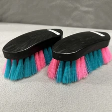 Grip-Fit By DECKER Horse Grooming Brush Hot Pink & Teal MC110 Made In USA 2 Pack