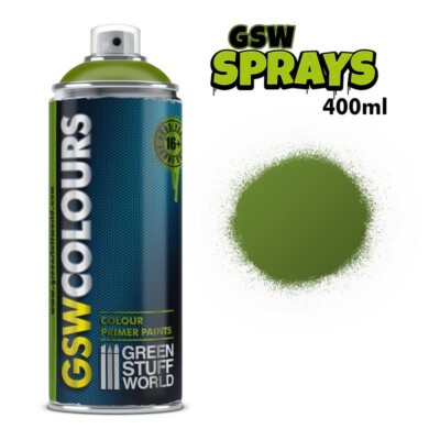 SPRAY Primer Farbe Matt GRÜN 400ml - Aerosol sprühfarben