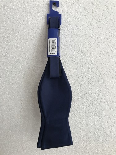 Apt. 9 corbata azul satén para hombre al por menor $34 (APO-88-1) - Imagen 2 de 4