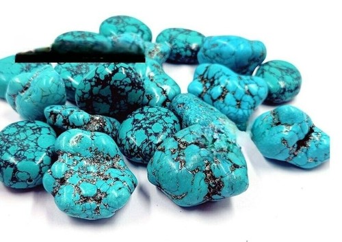 Lote de piedras preciosas sueltas de 1 kg/5000 quilates azul turquesa natural de Estados Unidos - Imagen 5 de 5