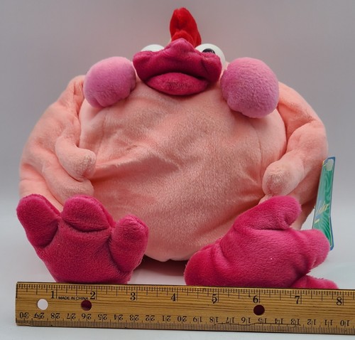 Walmart Egg Shaped Chicken Easter Spring Plush Pink Stuffed Animal Vintage Tags - Picture 12 of 12
