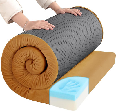3'' Thick Waterproof Memory Foam Camping Mattress - Portable Roll-Up Pad
