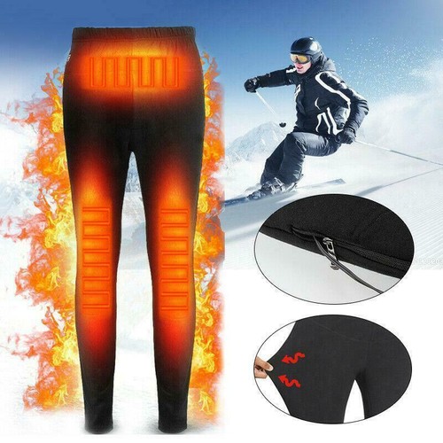 USB Electric Heated Pants Heating Trousers Thermal Elastic Leggings Men Women - Picture 2 of 10