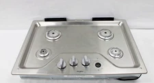 Whirlpool WCG55US0HS 30" Built-In Gas Cooktop in Stainless Steel (No Grates)