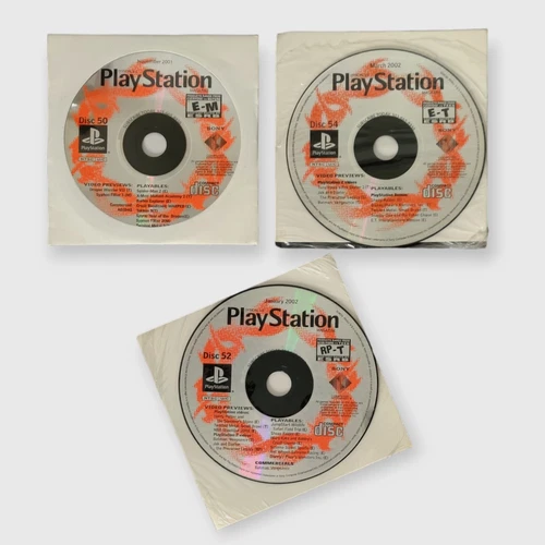Sony PlayStation Magazine Game Demo Discs 50, 52, 54 Discs Only ~ One Sealed