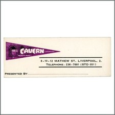 The Cavern Club 1960s Presentation Card (UK)