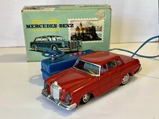 RARE MERCEDES BENZ TIN TOY CAR REMOTE CONTROL WITH HEADLIGHTS SS Shoten Japan