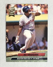 1992 Fleer Ultra Mo Vaughn #23 Rookie Baseball Card RC Boston Red Sox. rookie card picture
